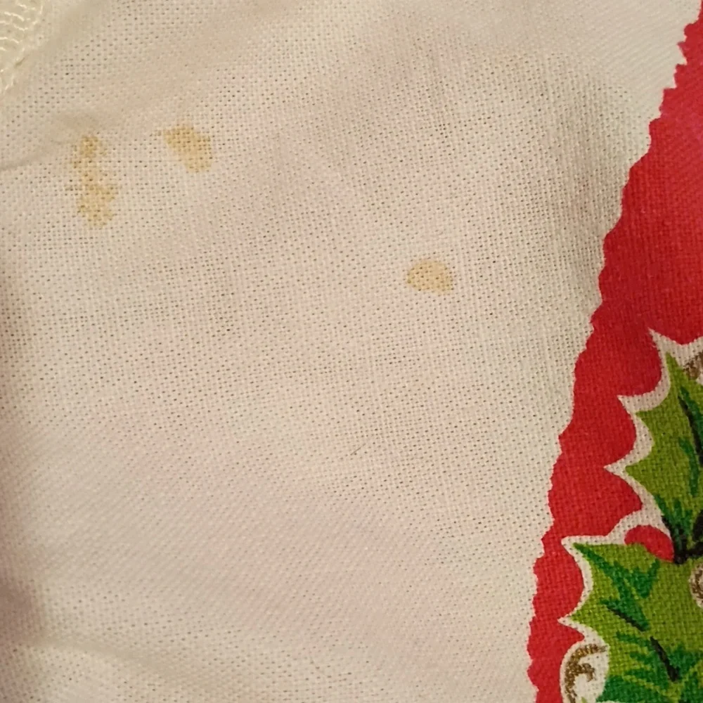 Holiday Tree Skirt with Santa and Christmas Patterns